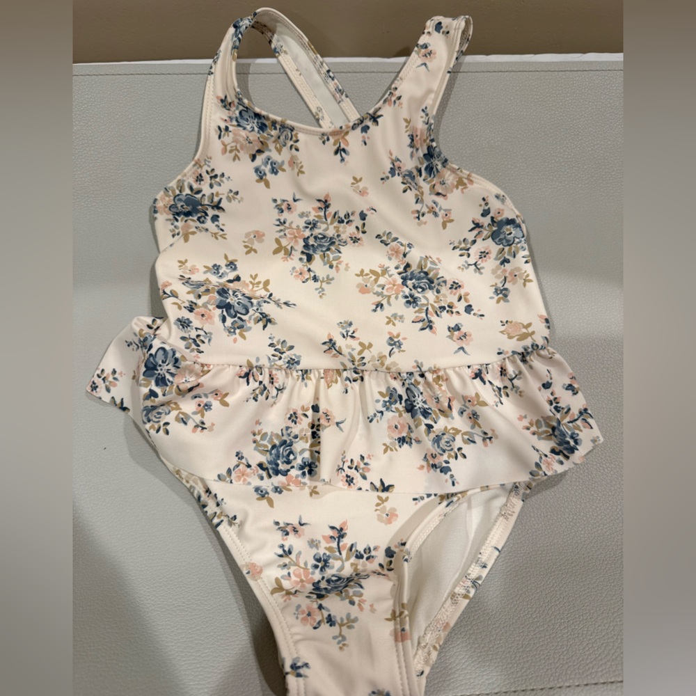 EUC! Little Planet Floral Swimsuit with Ruffles